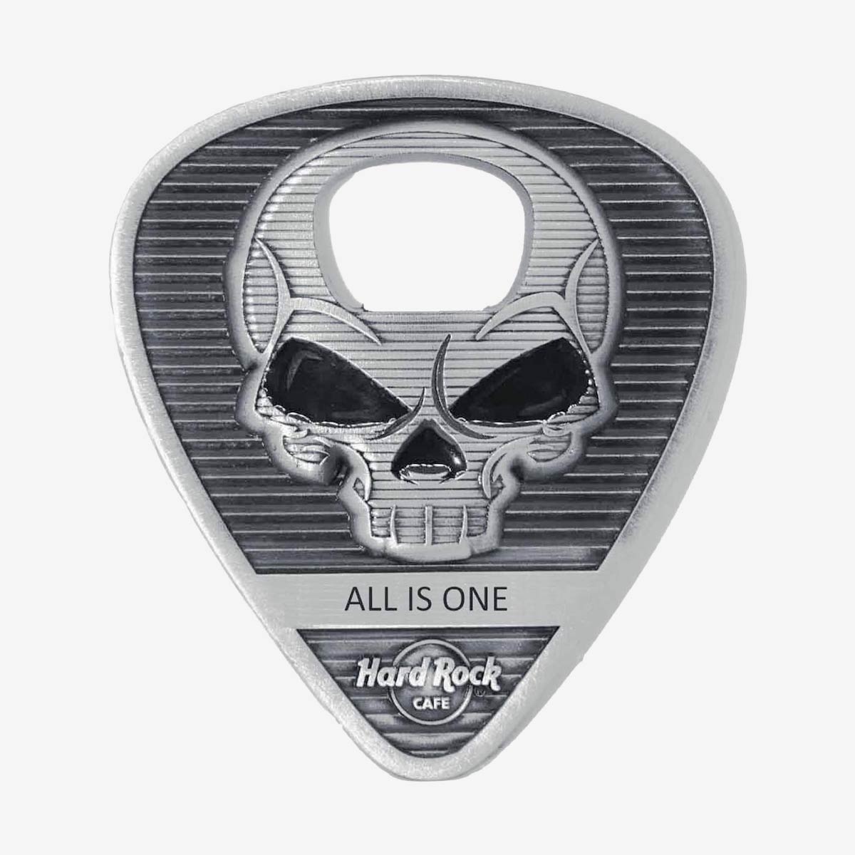 Skull Guitar Pick Bottle Opener Magnet image number 1